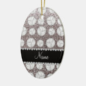 Décoration En Céramique Volleyballs argentés nommés faits sur commande de (Gauche)