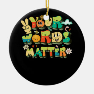 Décoration En Céramique Vos Mots Matière Thérapie vocale Langue Pathologie