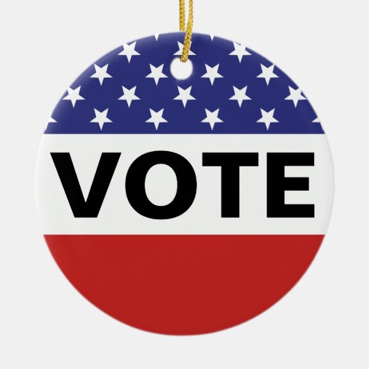 Décoration En Céramique Vote de drapeau américain (Devant)