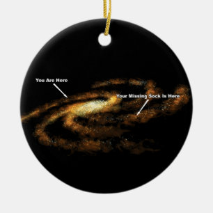 Décoration En Céramique Votre chaussette manquante est ici Galaxie de la V