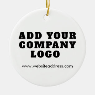 Décoration En Céramique Votre logo d'entreprise Nouvel employé Noël