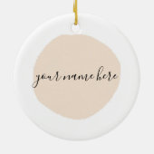 Décoration En Céramique Votre logo d'entreprise rose brosse (Dos)