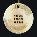 Décoration En Céramique Votre logo Gold Parties scintillant Drivers tendan<br><div class="desc">Votre logo d'entreprise Gold Parties scintillant Drips tendance bal de Noël personnalisé ornement en céramique. Une décoration de vacances de luxe pour toutes sortes d'affaires. Custom Your Photo Christmas Tree Décor cadeau Céramique Ornement dans les tons or tendance brillant</div>