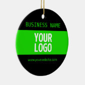 Décoration En Céramique Votre logo ou image | Noir et vert brillant (Droite)