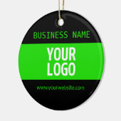 Décoration En Céramique Votre logo ou image | Noir et vert brillant (Gauche)