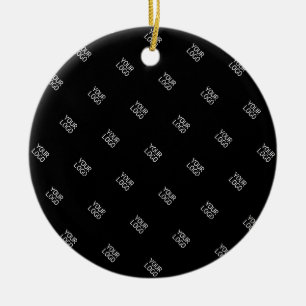 Décoration En Céramique Votre logo simple motif de logo répétitif Noir