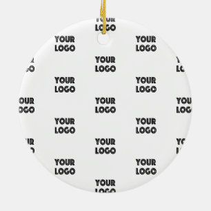 Décoration En Céramique Votre logo simple répétitif Blanc