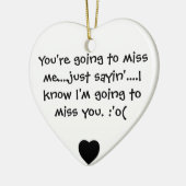 Décoration En Céramique vous allez me manquer (Gauche)