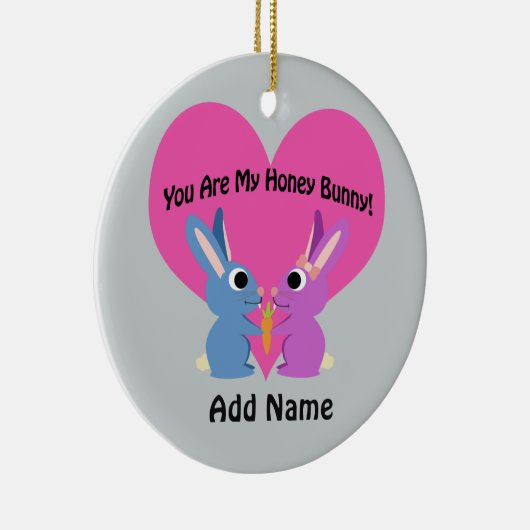 Décoration En Céramique Vous êtes Mon Lapin de Miel ! (Droite)