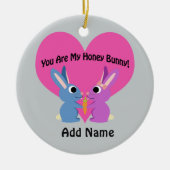 Décoration En Céramique Vous êtes Mon Lapin de Miel ! (Devant)