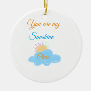 Décoration En Céramique vous êtes mon soleil jaune orange soleil rayons nu