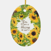 Décoration En Céramique Vous êtes une bénédiction pour moi tournesol (Devant)