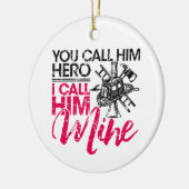 Décoration En Céramique Vous L'Appelez Héros Je L'Appelle Femme Pompière (Gauche)