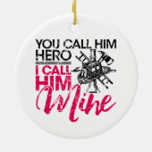 Décoration En Céramique Vous L'Appelez Héros Je L'Appelle Femme Pompière (Dos)