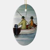 Décoration En Céramique Voyage de pêche père et fils (Droite)