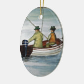 Décoration En Céramique Voyage de pêche père et fils (Gauche)