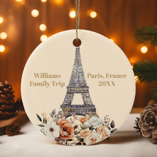 Décoration En Céramique Voyage sur mesure à Paris Tour Eiffel Noël floral