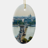 Décoration En Céramique Vue aérienne du Pont des Chaînes - Budapest, Hongr (Droite)