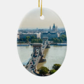 Décoration En Céramique Vue aérienne du Pont des Chaînes - Budapest, Hongr (Dos)