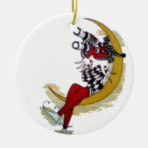 Décoration En Céramique Vue cosmique : Elfe sur la lune aventure