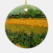 Décoration En Céramique Vue d'Arles avec Irises par Vincent van Gogh (Dos)