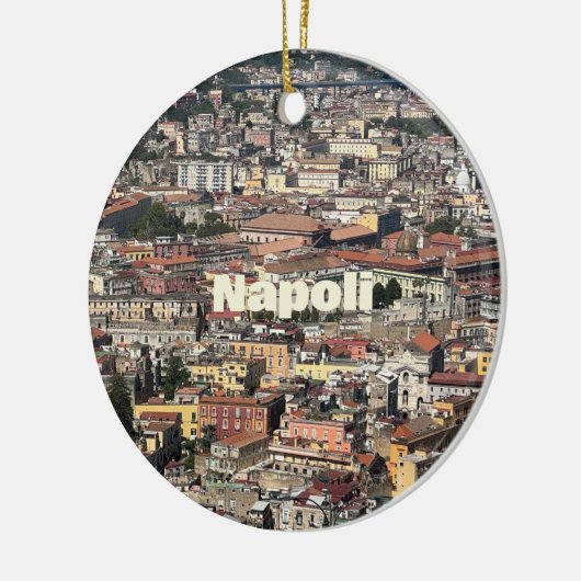 Décoration En Céramique Vue de Naples, Italie (Gauche)