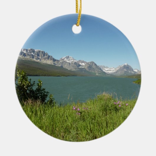 Décoration En Céramique Vue sur le lac Swiftcurrent du parc national des G (Devant)