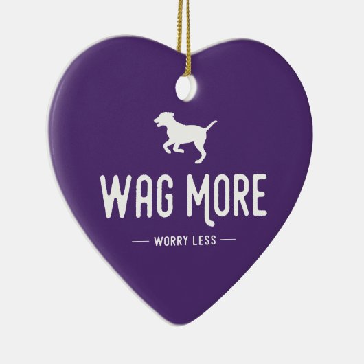 Décoration En Céramique Wag Plus Inquiète Moins (Droite)