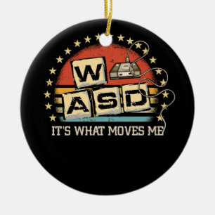 Décoration En Céramique WASD It's What Moves Me PC Gamer Ordinateur Nerd