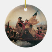 Décoration En Céramique Washington Traverser le Delaware par Emanuel Leutz (Dos)