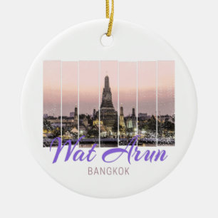 Décoration En Céramique Wat Arun Temple Bangkok Thaïlande Sunset Souvenir