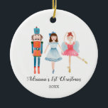 Décoration En Céramique Watercolor Nutcracker Ballerina ornament<br><div class="desc">Personalized Nutcracker ornament</div>