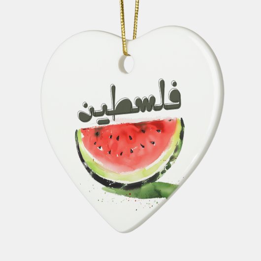 Décoration En Céramique Watermelon Peace Symbolism- Palestine (en anglais (Gauche)