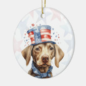 Décoration En Céramique Weimaraner Dog, 4th of july Personalized (Gauche)