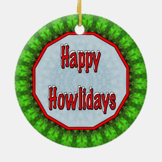 Décoration En Céramique Weimaraner Howliday heureux (Dos)