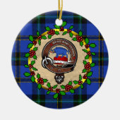 Décoration En Céramique Weir Clan Badge & Tartan Noël personnalisé (Devant)