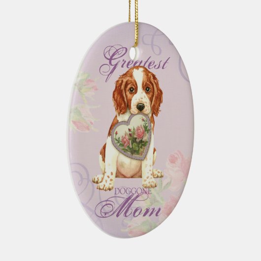 Décoration En Céramique Welsh Springer Spaniel Heart Maman (Droite)