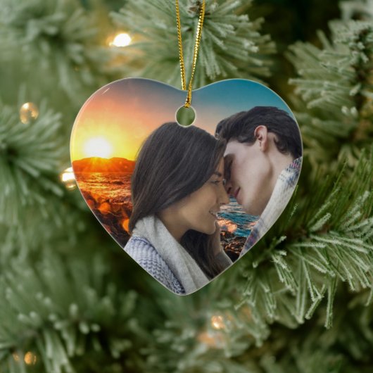 Décoration En Céramique We're Engaged Personalized Ornament Heart Keepsake (Arbre)