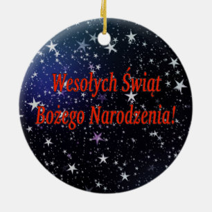 Décoration En Céramique Wesołych Świąt… ! Joyeux Noël dans le polonais rf