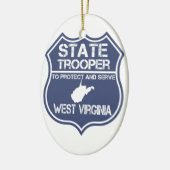 Décoration En Céramique West Virginia State Trooper Protect and Serve (Gauche)