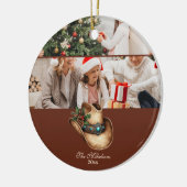 Décoration En Céramique Western Cowboy Hat Christmas (Gauche)