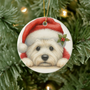 Décoration En Céramique Westie mignon