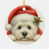 Décoration En Céramique Westie mignon (Dos)
