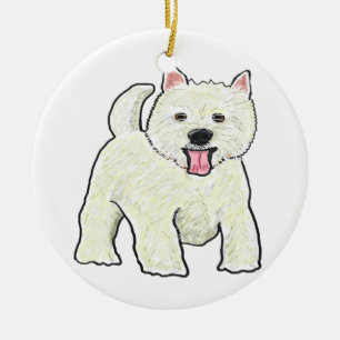 Décoration En Céramique Westie West Highland White Terrier