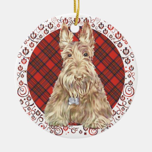 Décoration En Céramique Wheate Tartan (Devant)