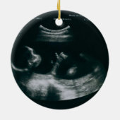 Décoration En Céramique Whimsical Grandparents Pregnancy Announcement (Dos)