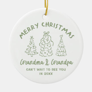 Décoration En Céramique Whimsical Grandparents Pregnancy Announcement