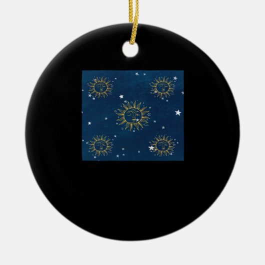 Décoration En Céramique Whimsigoth Night Sky Sun Moon Witchy Classic Desig (Devant)