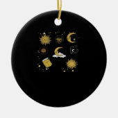 Décoration En Céramique Whimsigoth Sun Moon Witchy Classic (Devant)