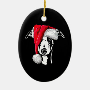 Décoration En Céramique whippet amusant père Noël Noël chien maman cade